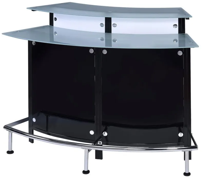 Keystone - Glass Top Bar Unit - Black