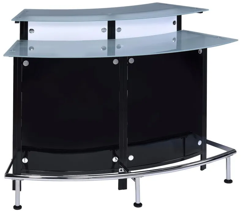 Keystone - Glass Top Bar Unit - Black