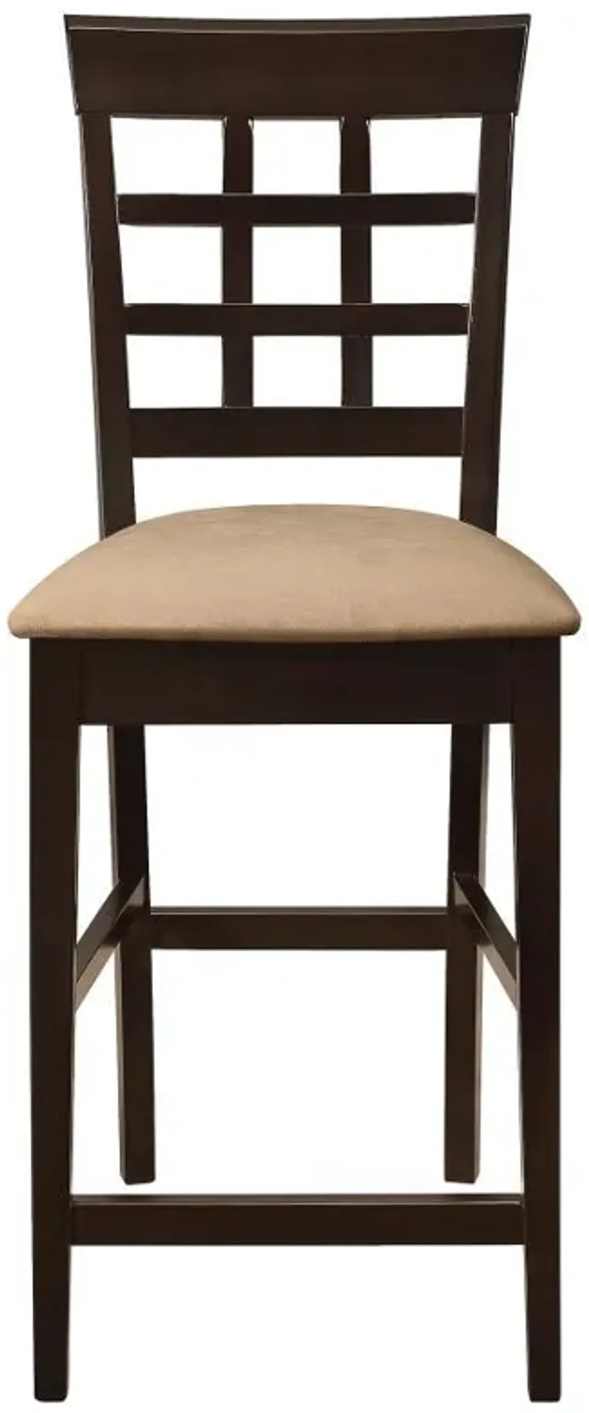 Gabriel - Lattice Back Counter Chair (Set of 2) - Cappuccino