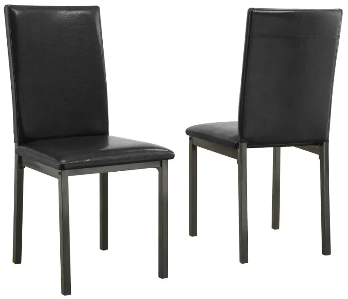 Garza - Upholstered Dining Side Chairs (Set of 2) - Black