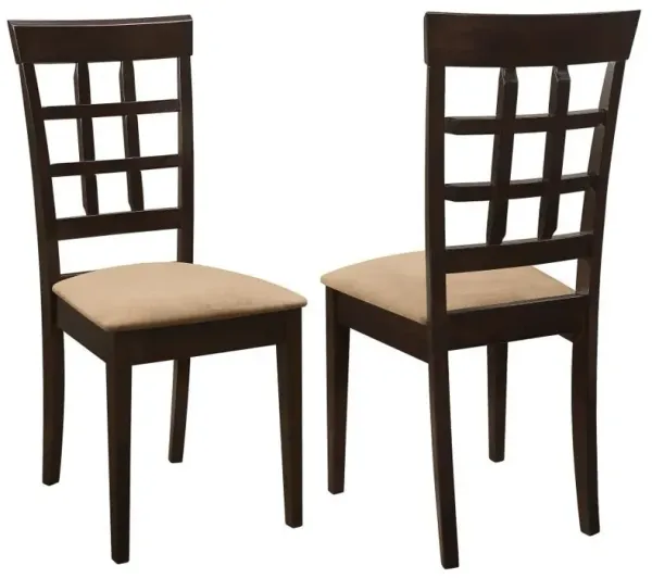 Gabriel - Lattice Back Side Chairs (Set of 2) - Cappuccino