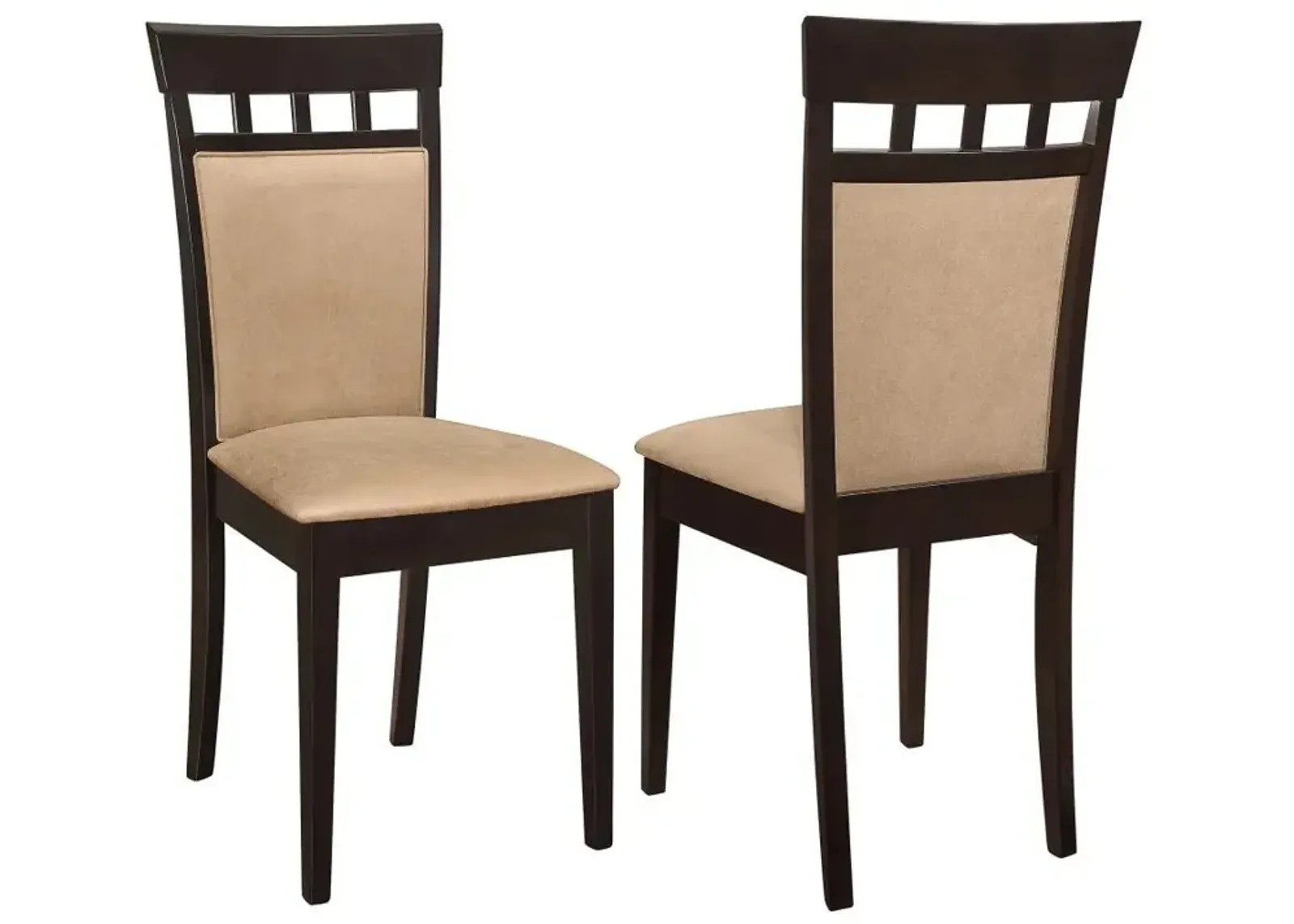 Gabriel - Closed BackSide Chairs (Set of 2) - Cappuccino