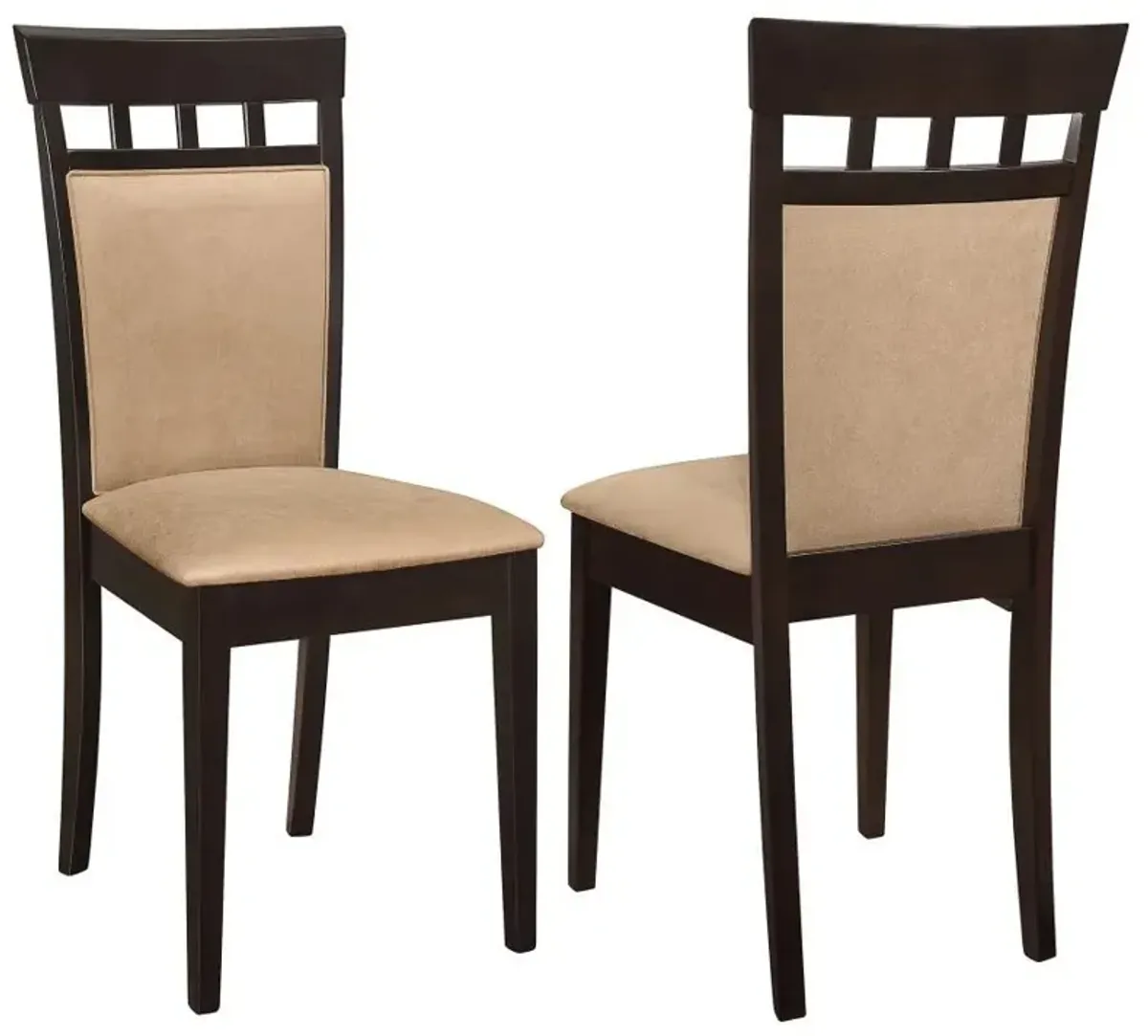 Gabriel - Closed BackSide Chairs (Set of 2) - Cappuccino