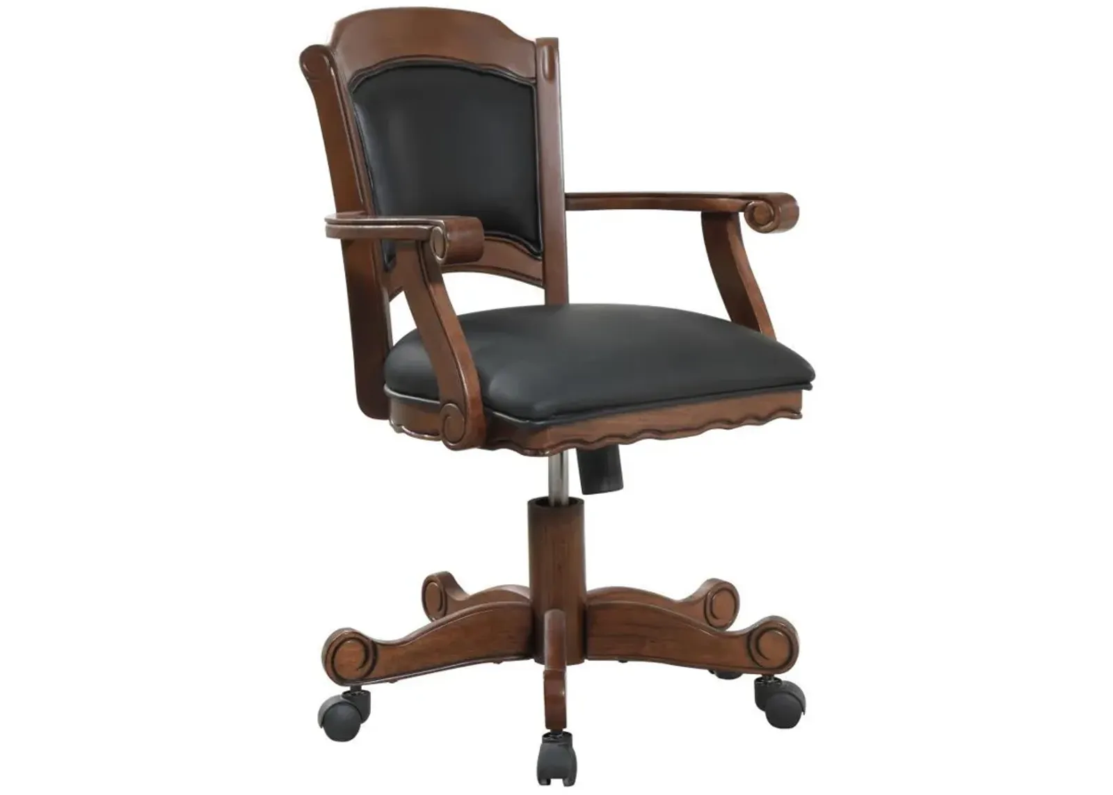 Turk - Upholstered Swivel Dining And Game Chair - Tobacco