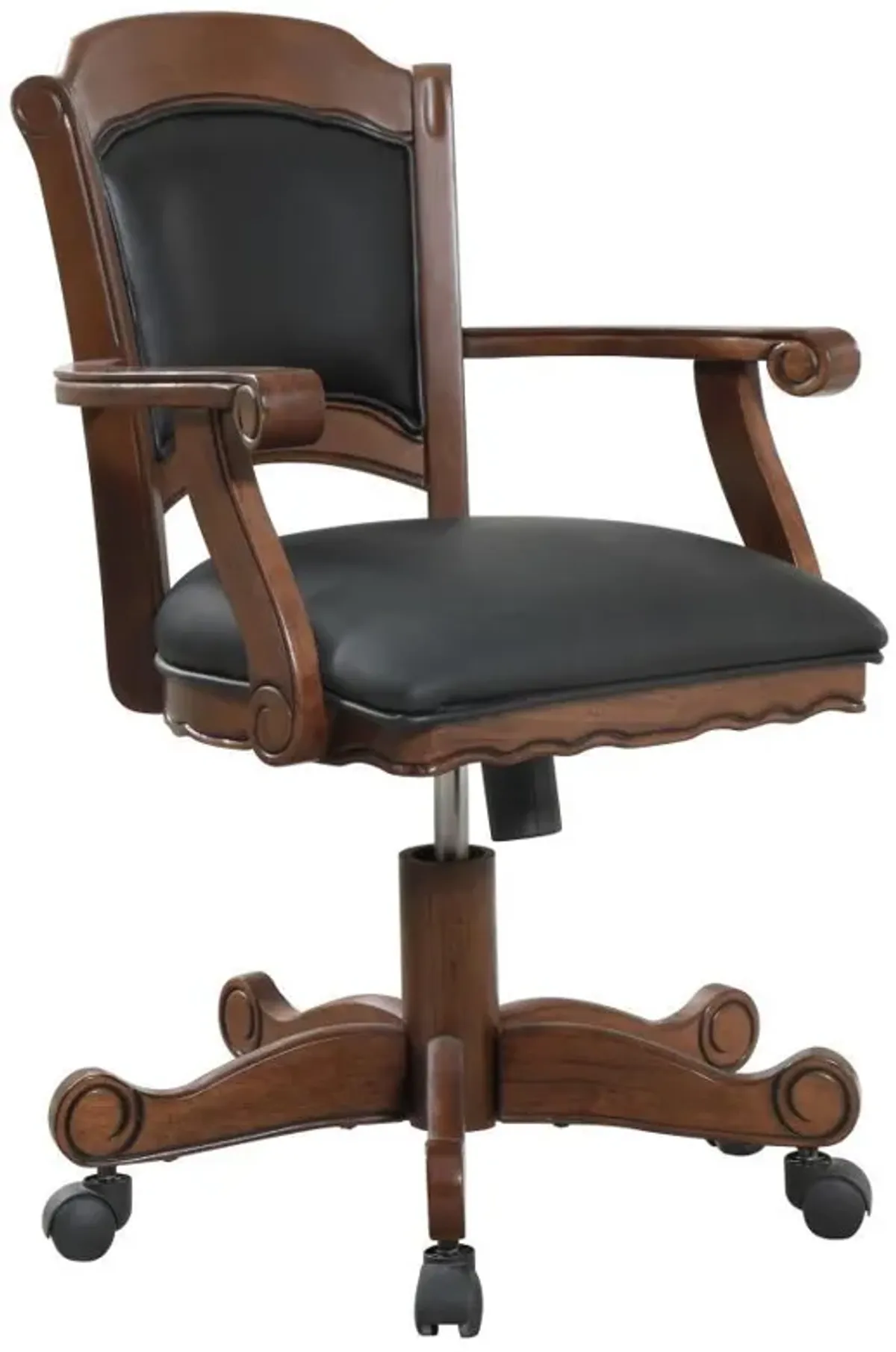 Turk - Upholstered Swivel Dining And Game Chair - Tobacco