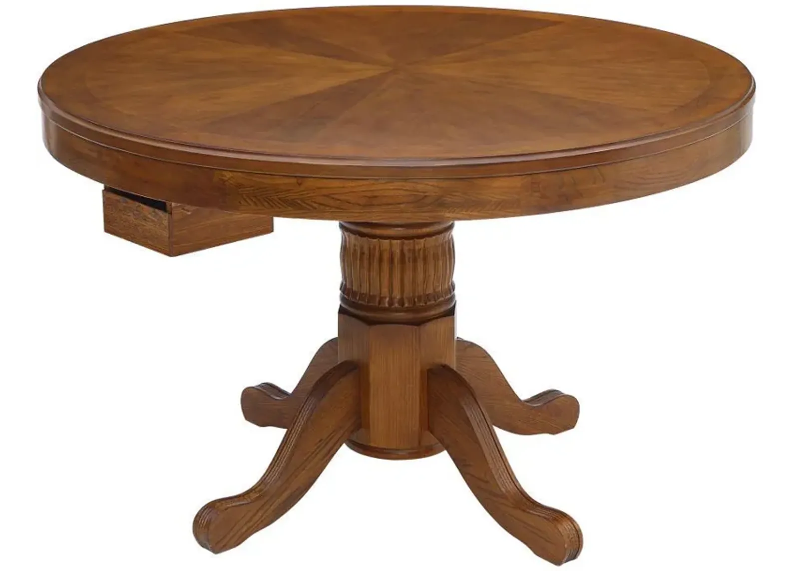 Mitchell - Round Dining And Billiard Poker Game Table - Amber