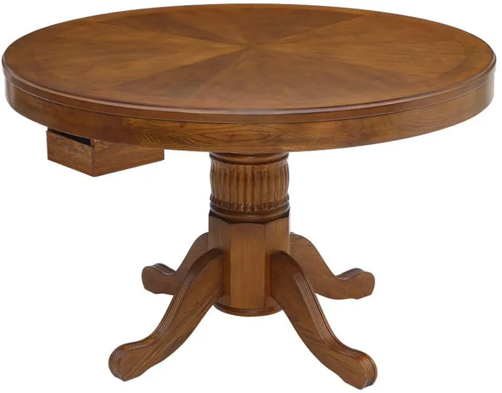 Mitchell - Round Dining And Billiard Poker Game Table - Amber