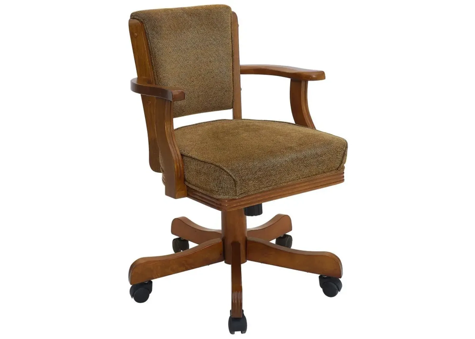 Mitchell - Upholstered Swivel Dining And Game Chair - Amber