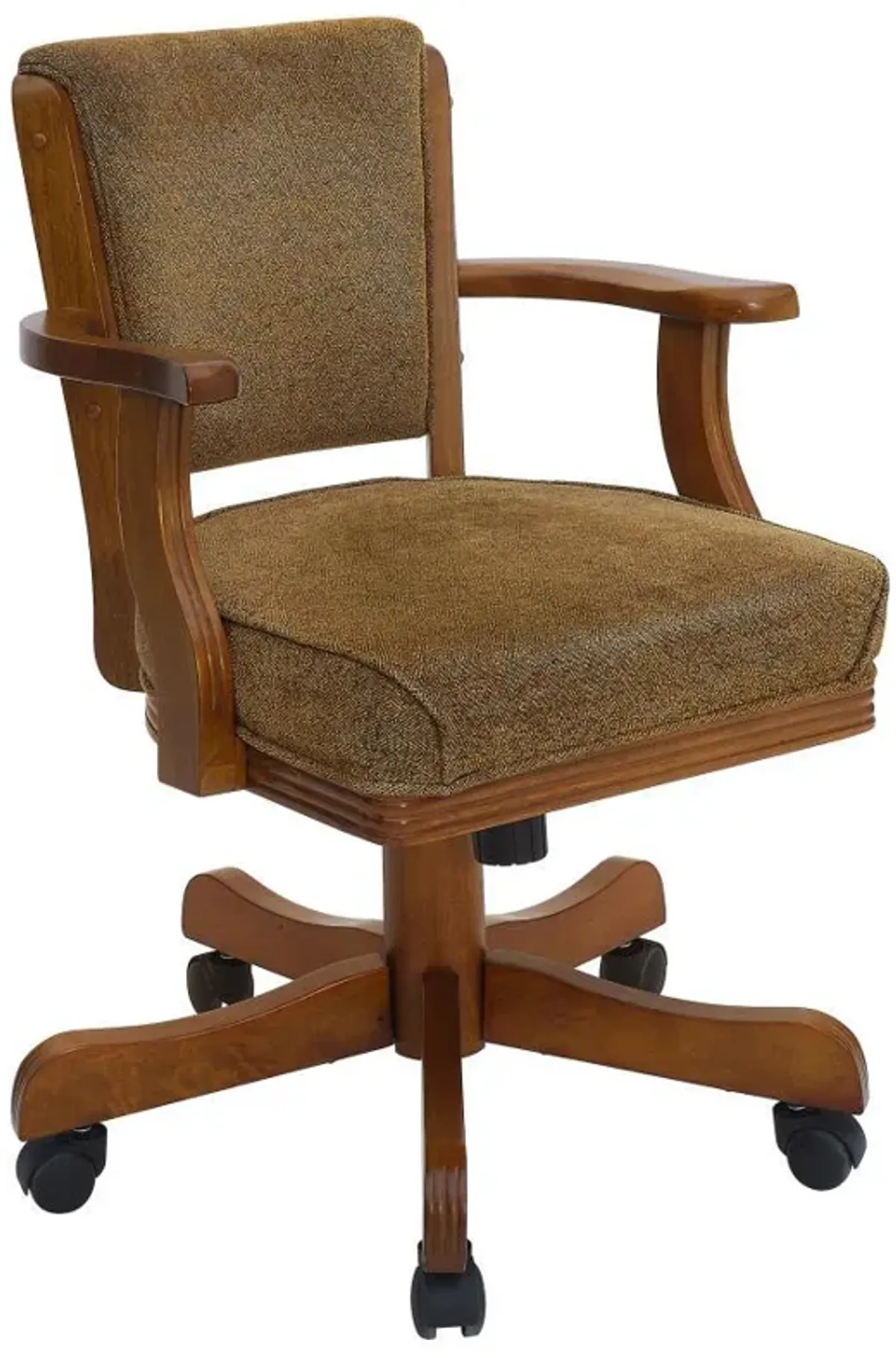 Mitchell - Upholstered Swivel Dining And Game Chair - Amber