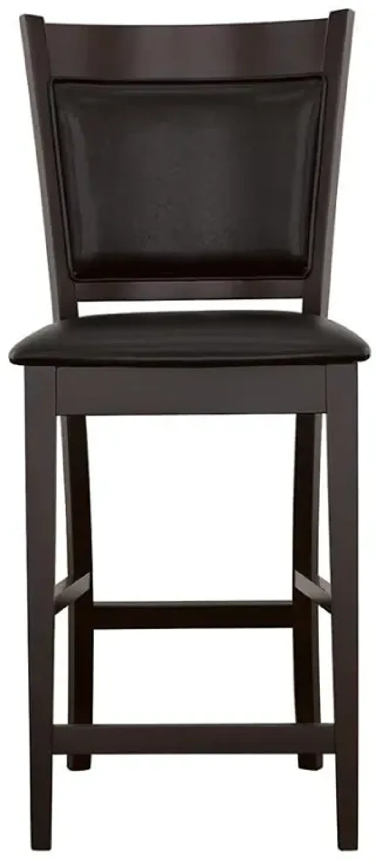 Jaden - Upholstered Counter Chair (Set of 2) - Black And Espresso