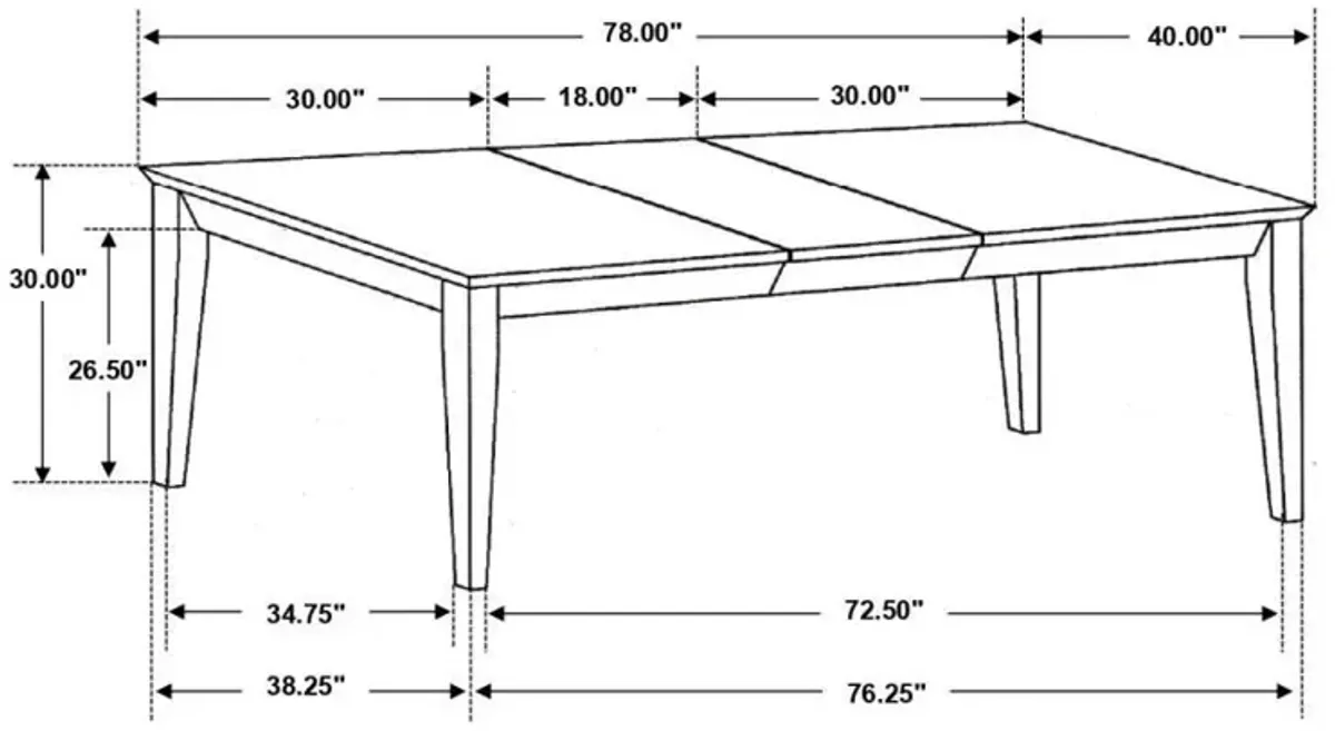 Louise - Rectangular Extension Leaf Dining Table - Black