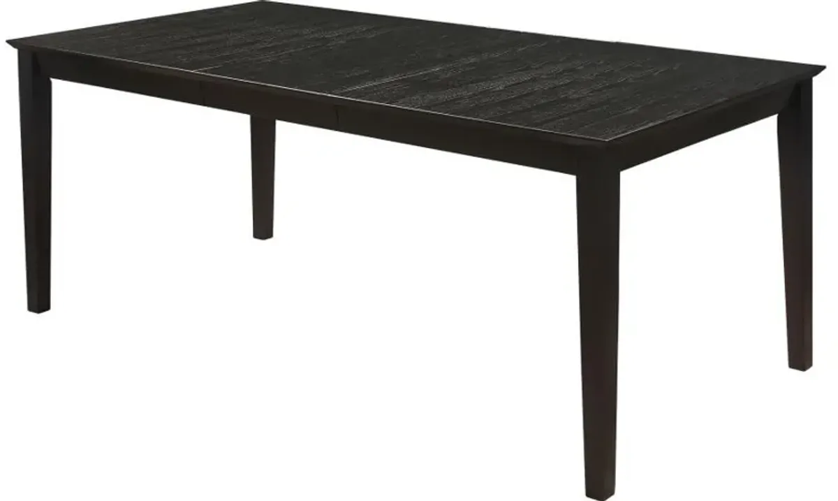 Louise - Rectangular Extension Leaf Dining Table - Black