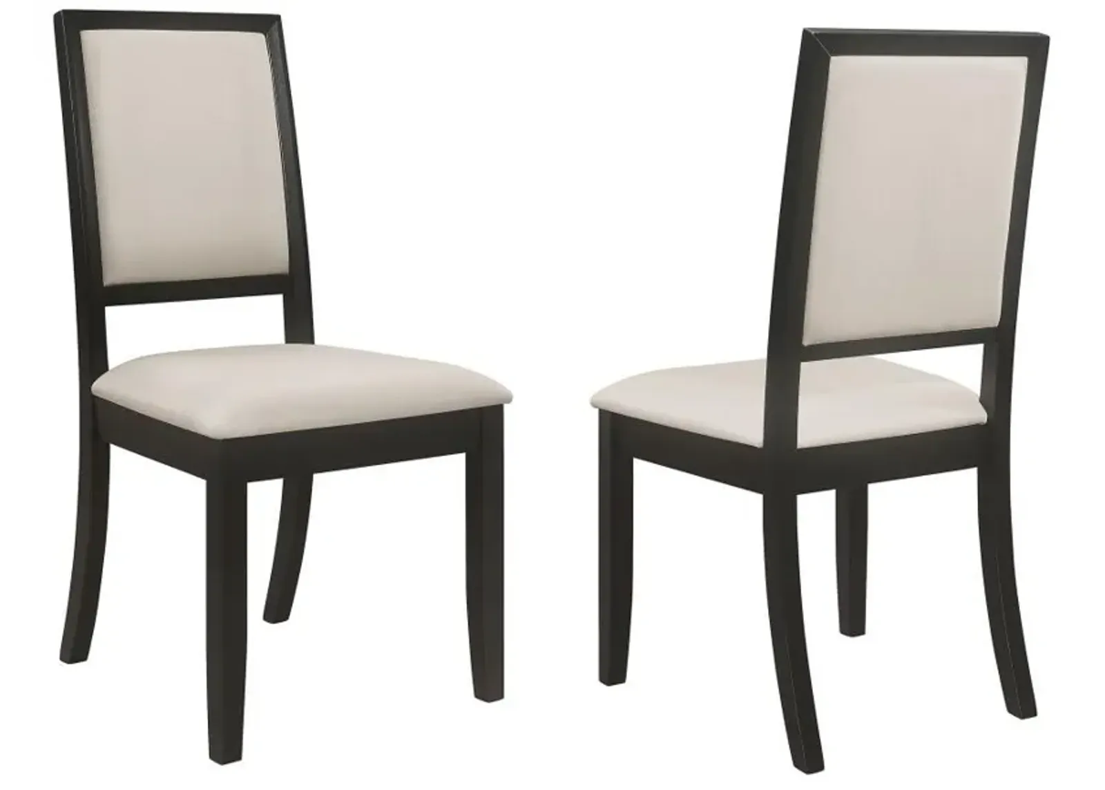 Louise - Upholstered Dining Side Chairs (Set of 2) - Black And Cream