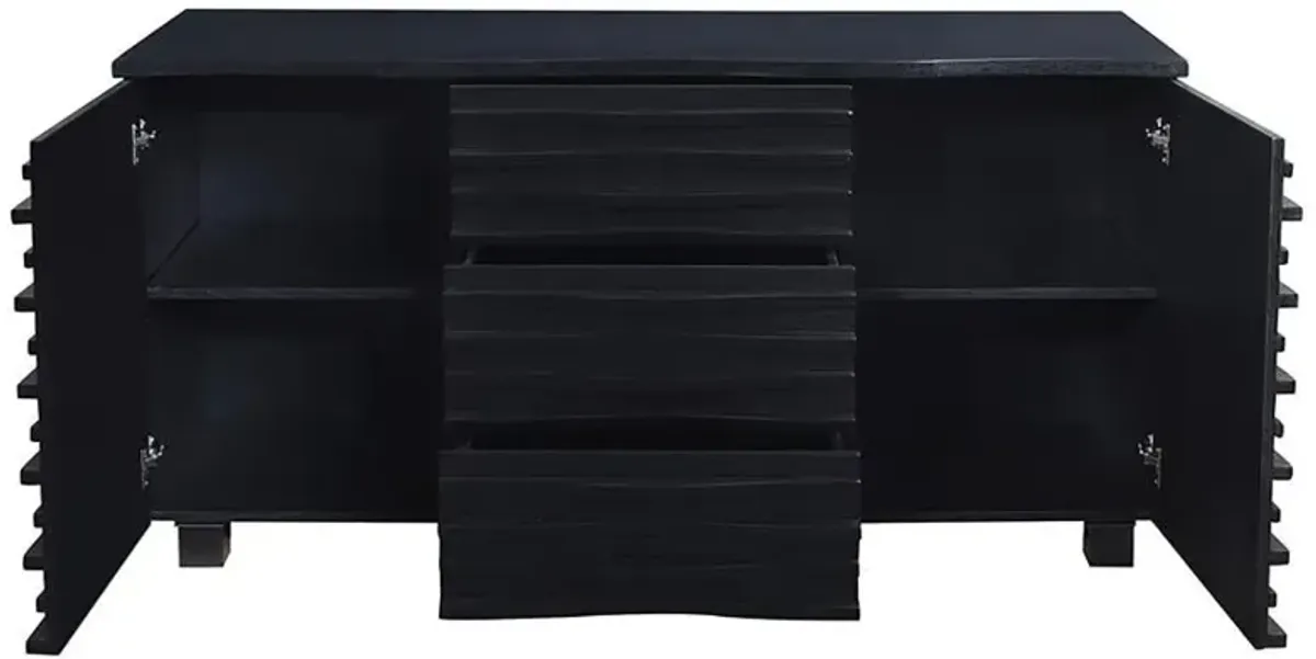 Stanton - 3-Drawer Sideboard Buffet Storage Cabinet - Black