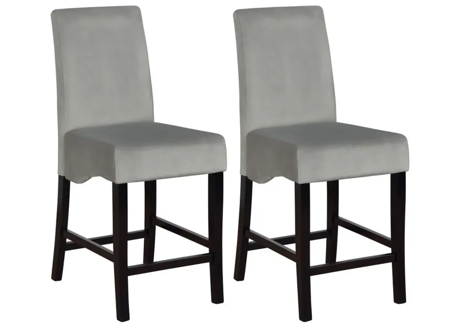 Stanton - Upholstered Counter Chairs (Set of 2) - Gray And Black