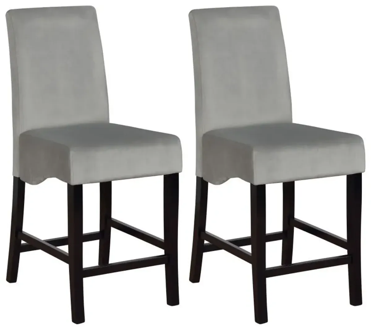 Stanton - Upholstered Counter Chairs (Set of 2) - Gray And Black