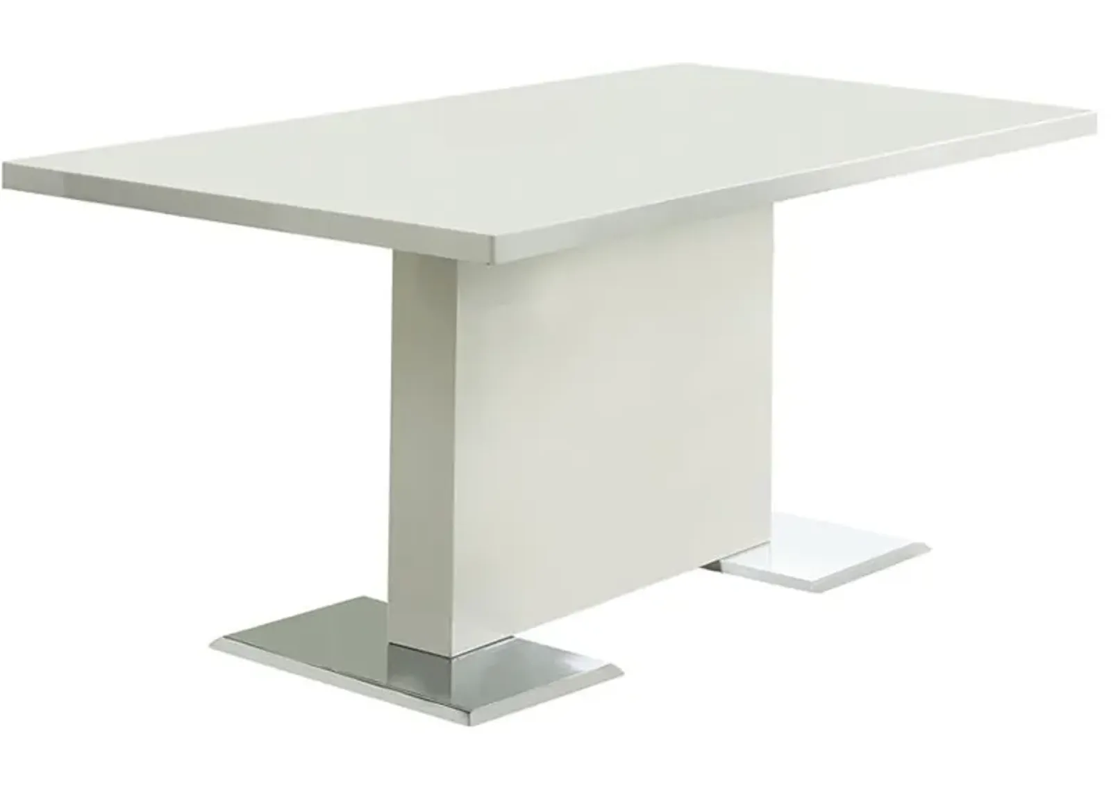 Anges - Rectangular Dining Table - White High Gloss