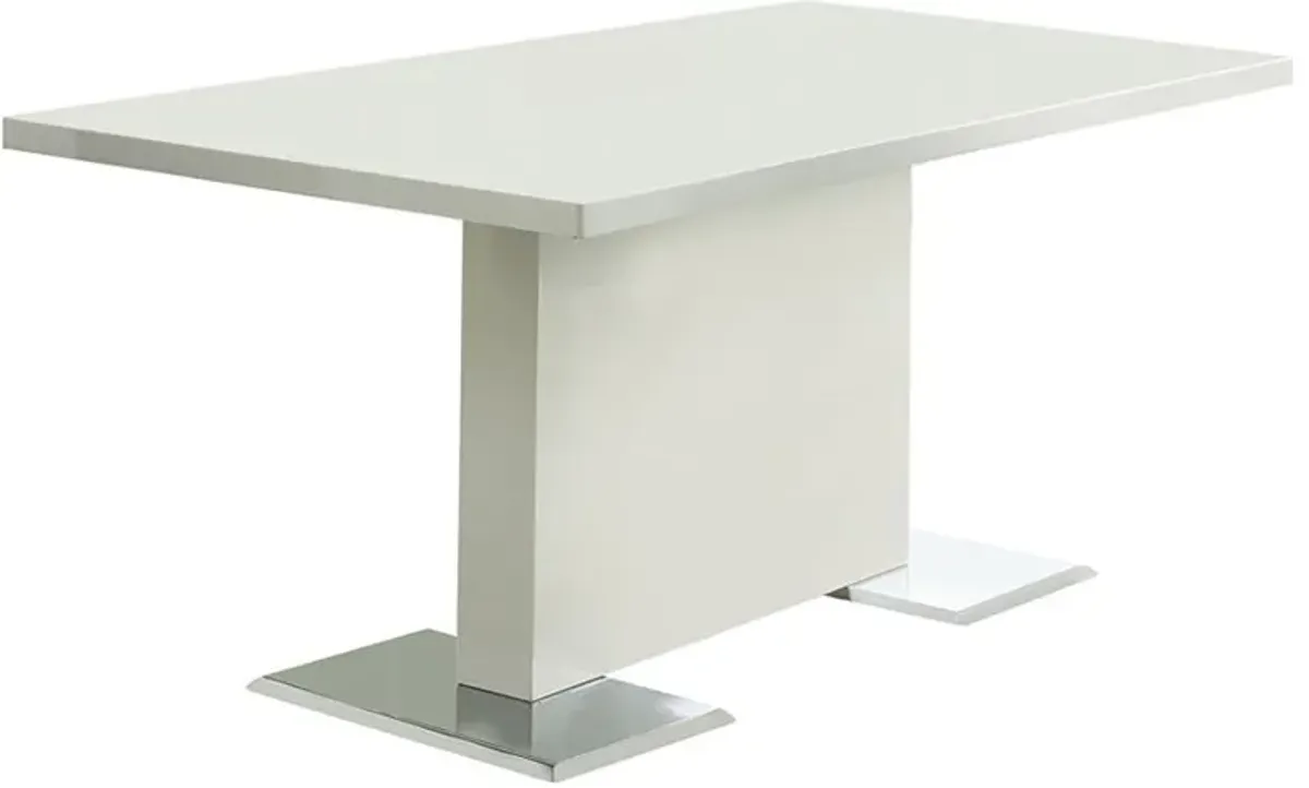 Anges - Rectangular Dining Table - White High Gloss