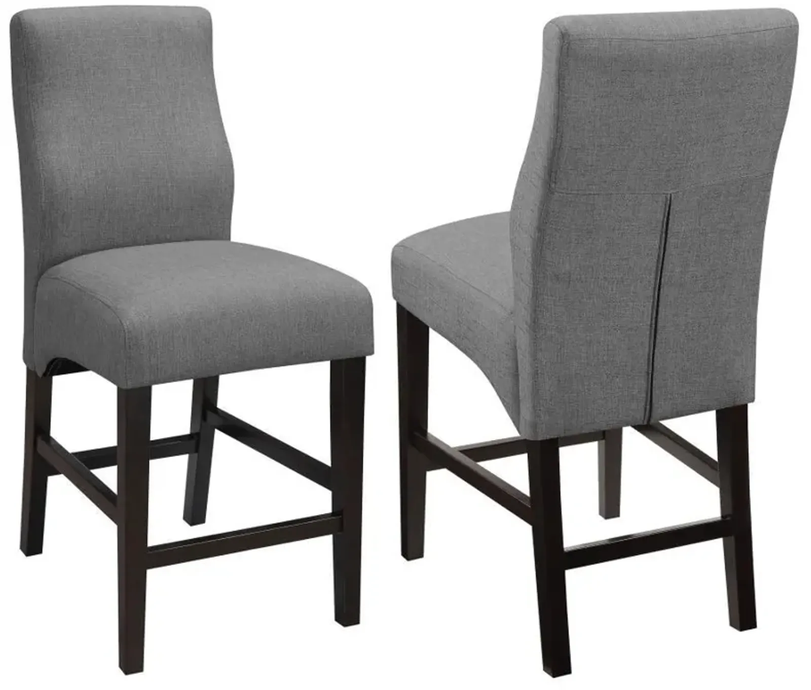 Mulberry - Fabric Upholstered Counter Chair (Set of 2) - Gray