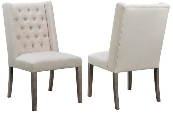 Bexley - Fabric Upholstered Dining Side Chair (Set of 2) - Beige
