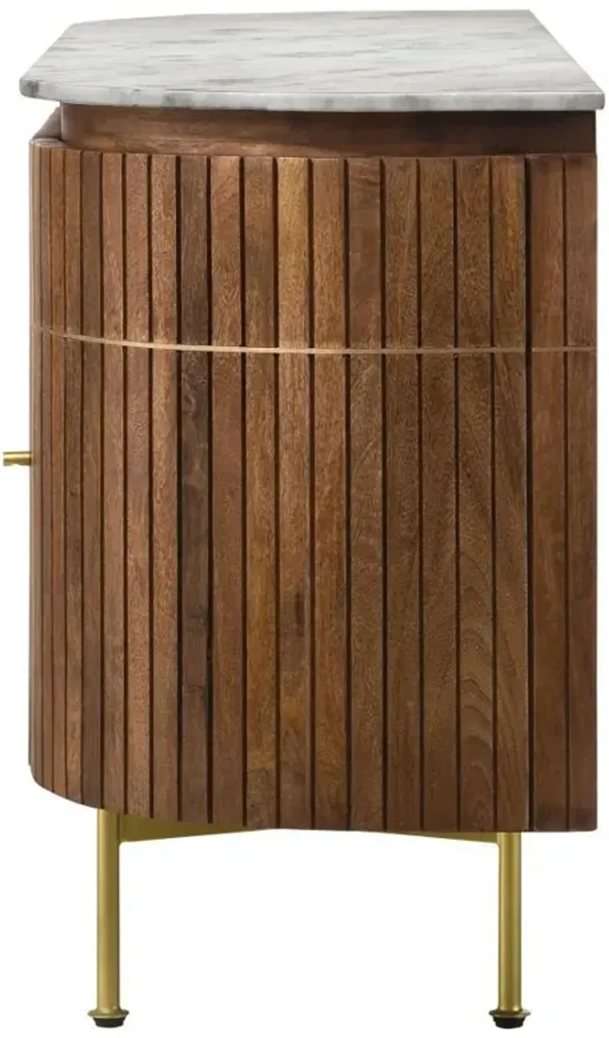 Ortega - 4 Door Marble Top Sideboard Buffet Cabinet - Natural