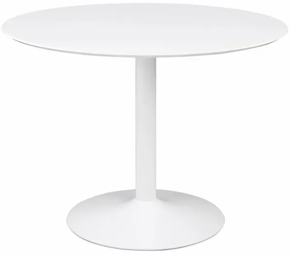 Lowry - Round Wood Top Dining Table - White