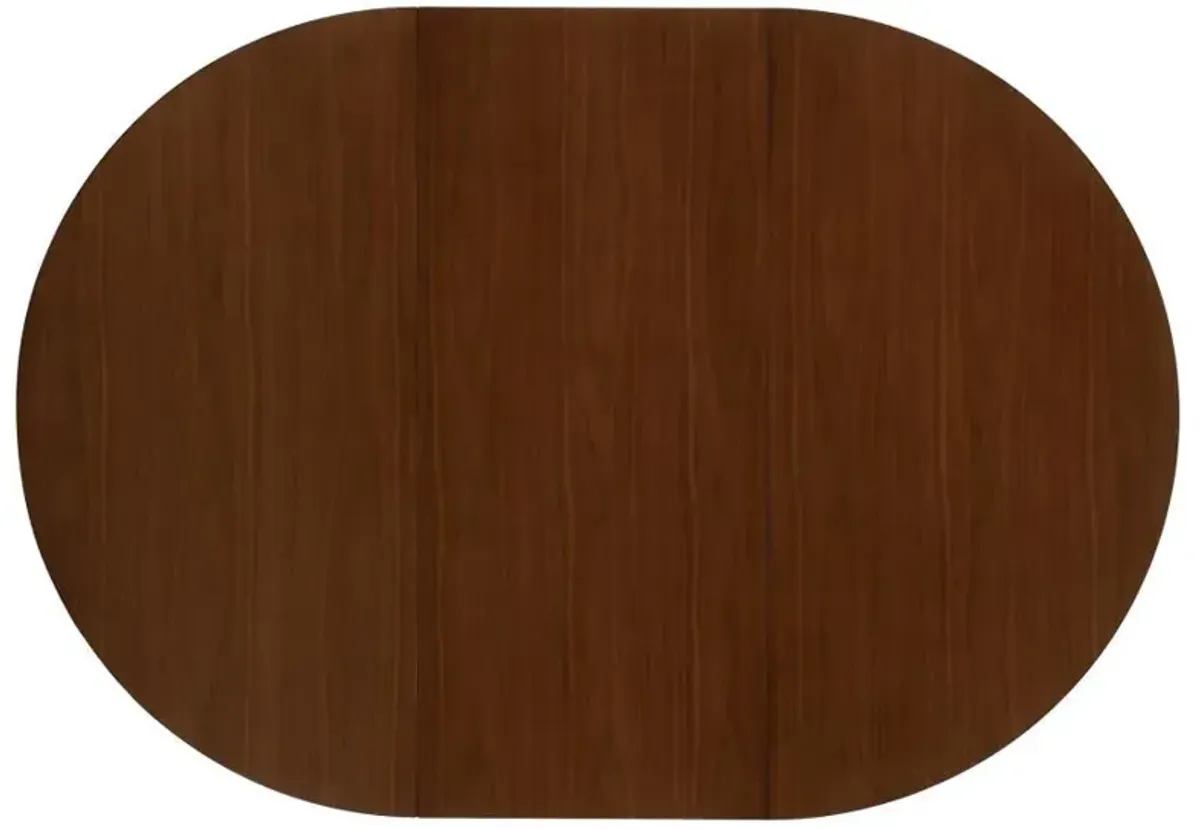 Jedda - Oval Extension Leaf Dining Table - Dark Walnut