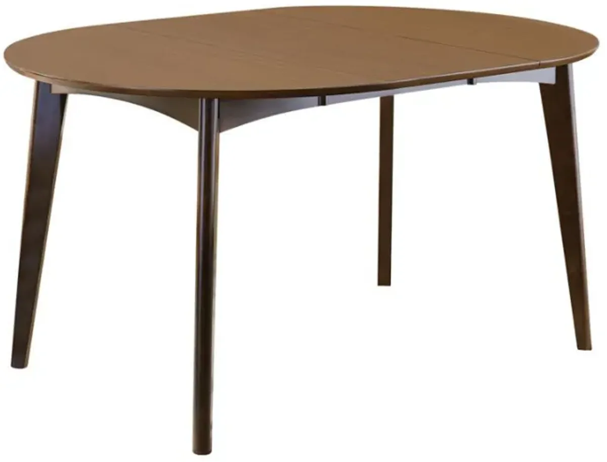 Jedda - Oval Extension Leaf Dining Table - Dark Walnut