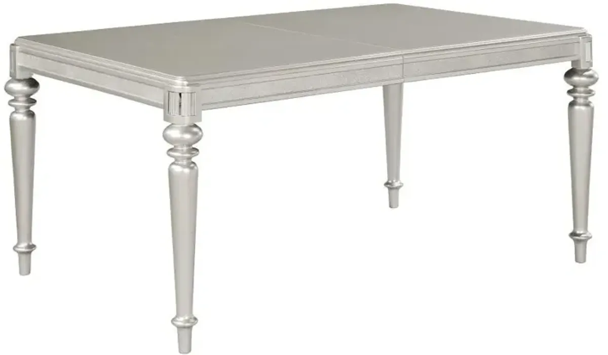 Bling Game - Extension Dining Table - Metallic Platinum