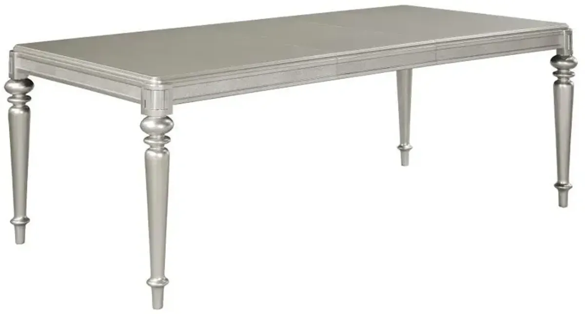 Bling Game - Extension Dining Table - Metallic Platinum