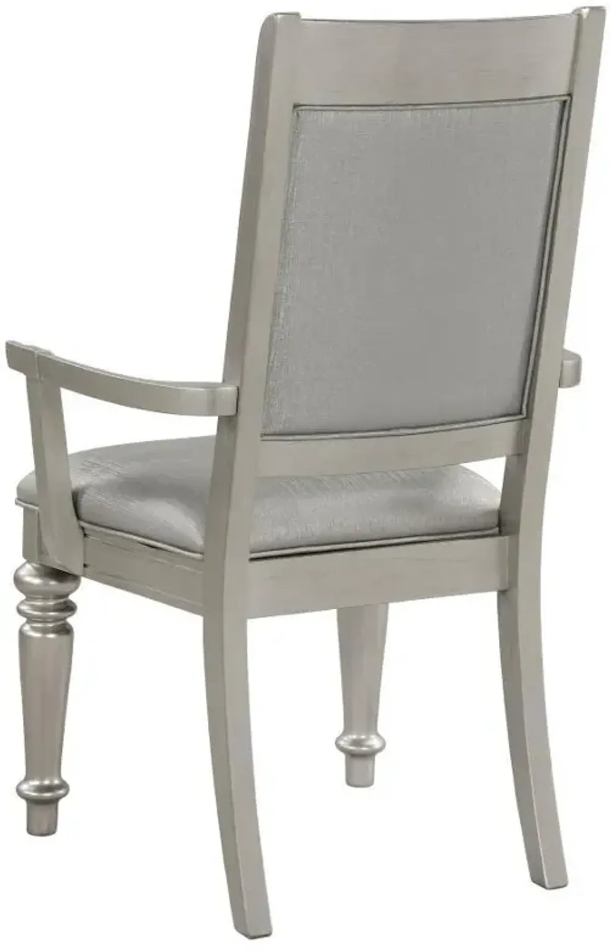 Bling Game - Dining Arm Chair (Set of 2) - Metallic Platinum