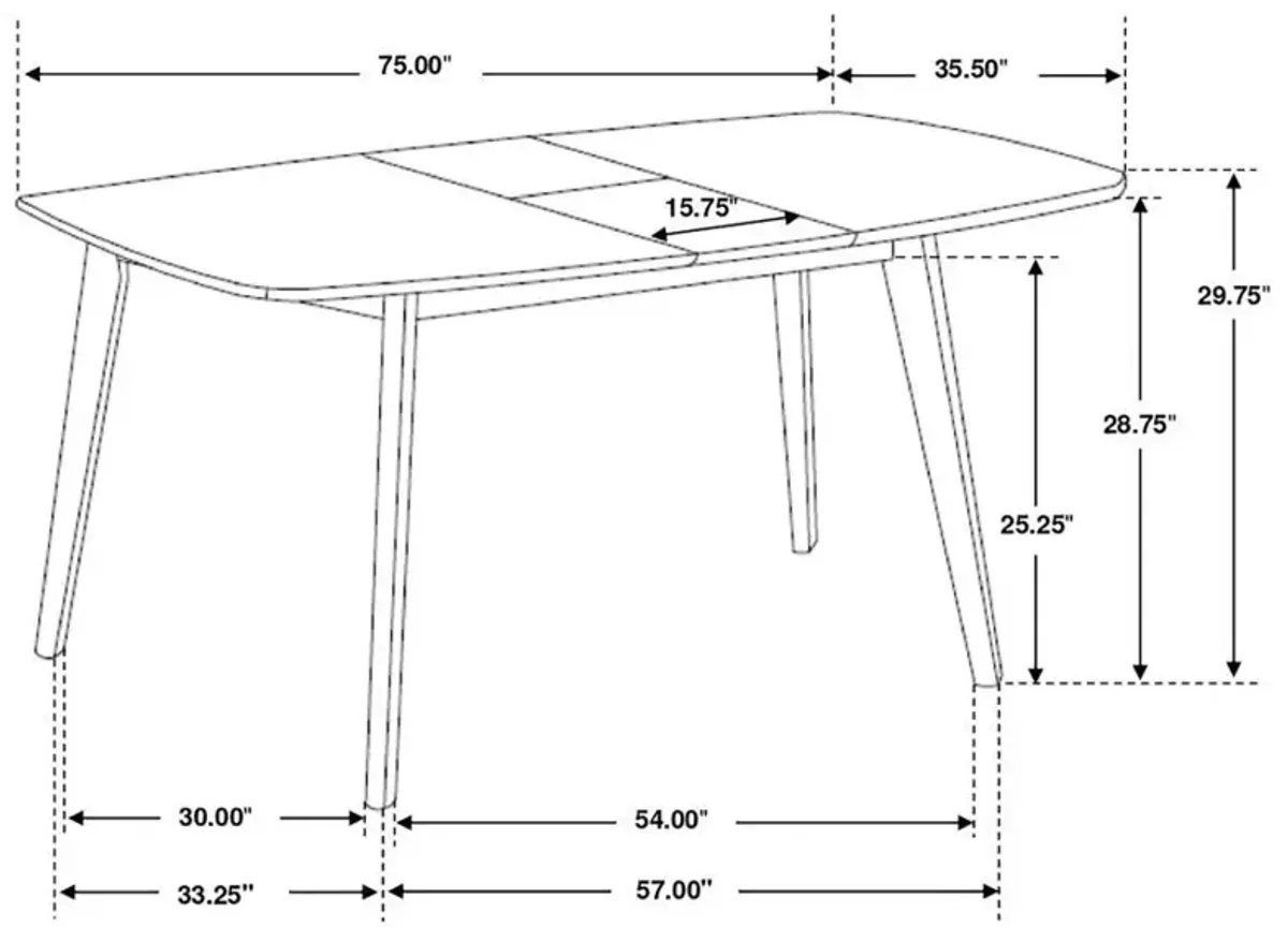 Redbridge - Extension Leaf Dining Table - Natural Walnut