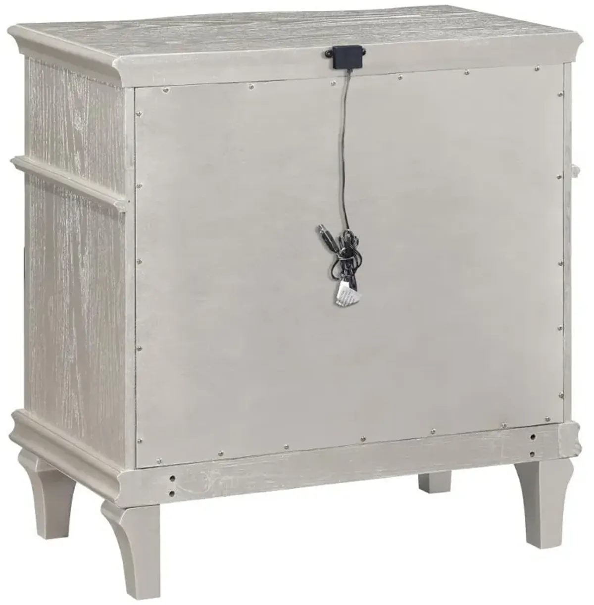 Evangeline - 3-Drawer Nightstand - Silver Oak