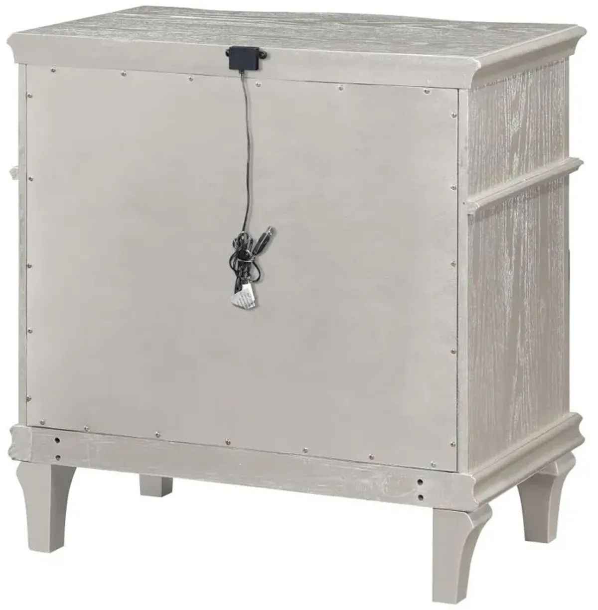 Evangeline - 3-Drawer Nightstand - Silver Oak