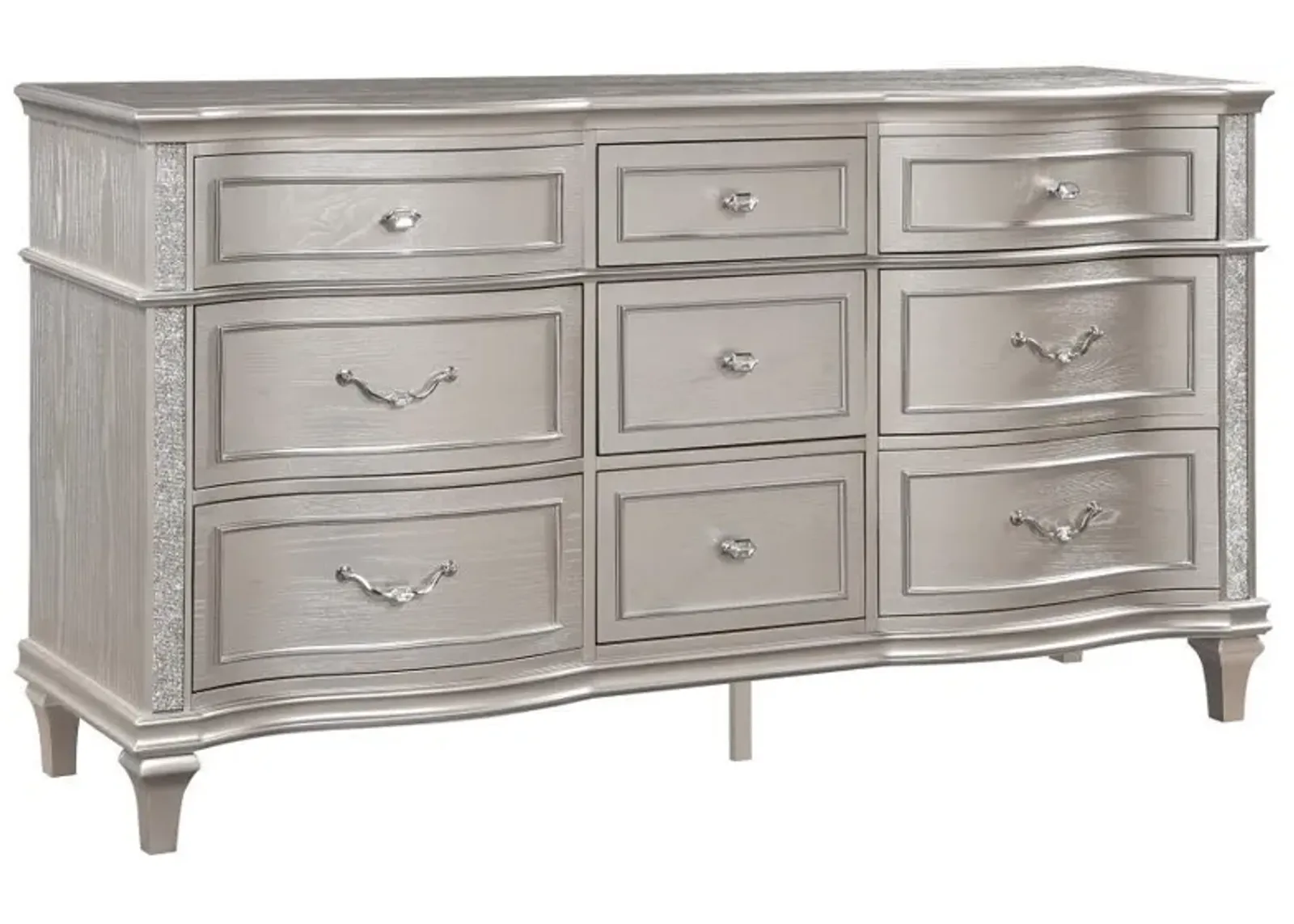 Evangeline - 9-Drawer Dresser - Silver Oak