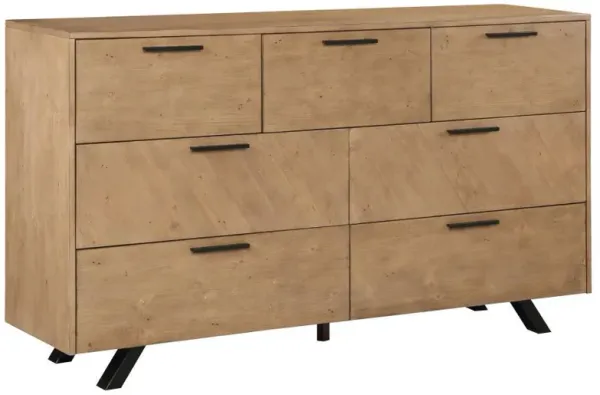 Taylor - 7-Drawer Dresser - Light Honey Brown