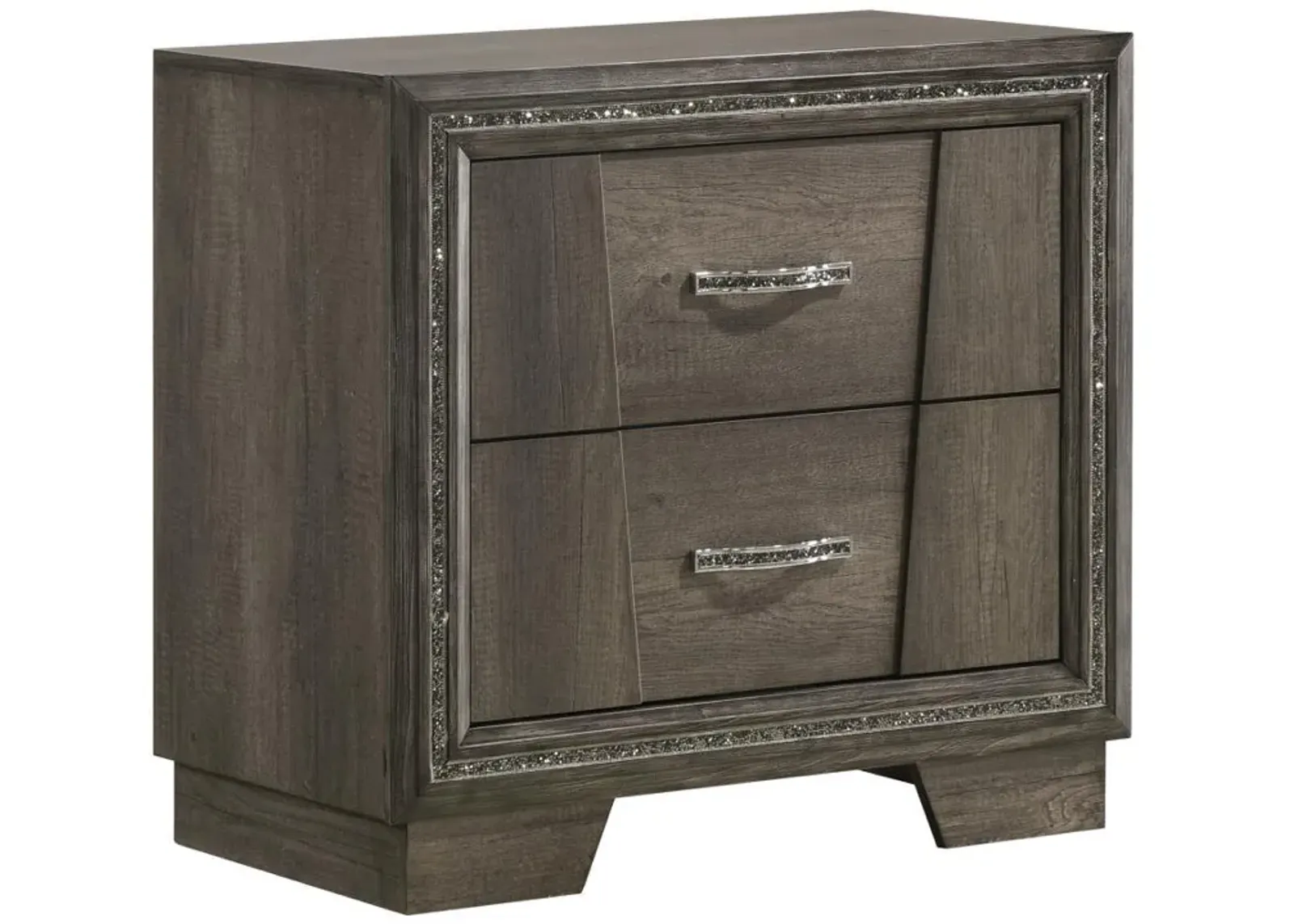 Janine - 2-Drawer Nightstand - Gray