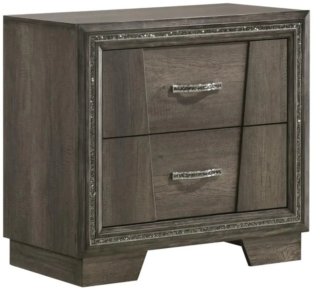 Janine - 2-Drawer Nightstand - Gray