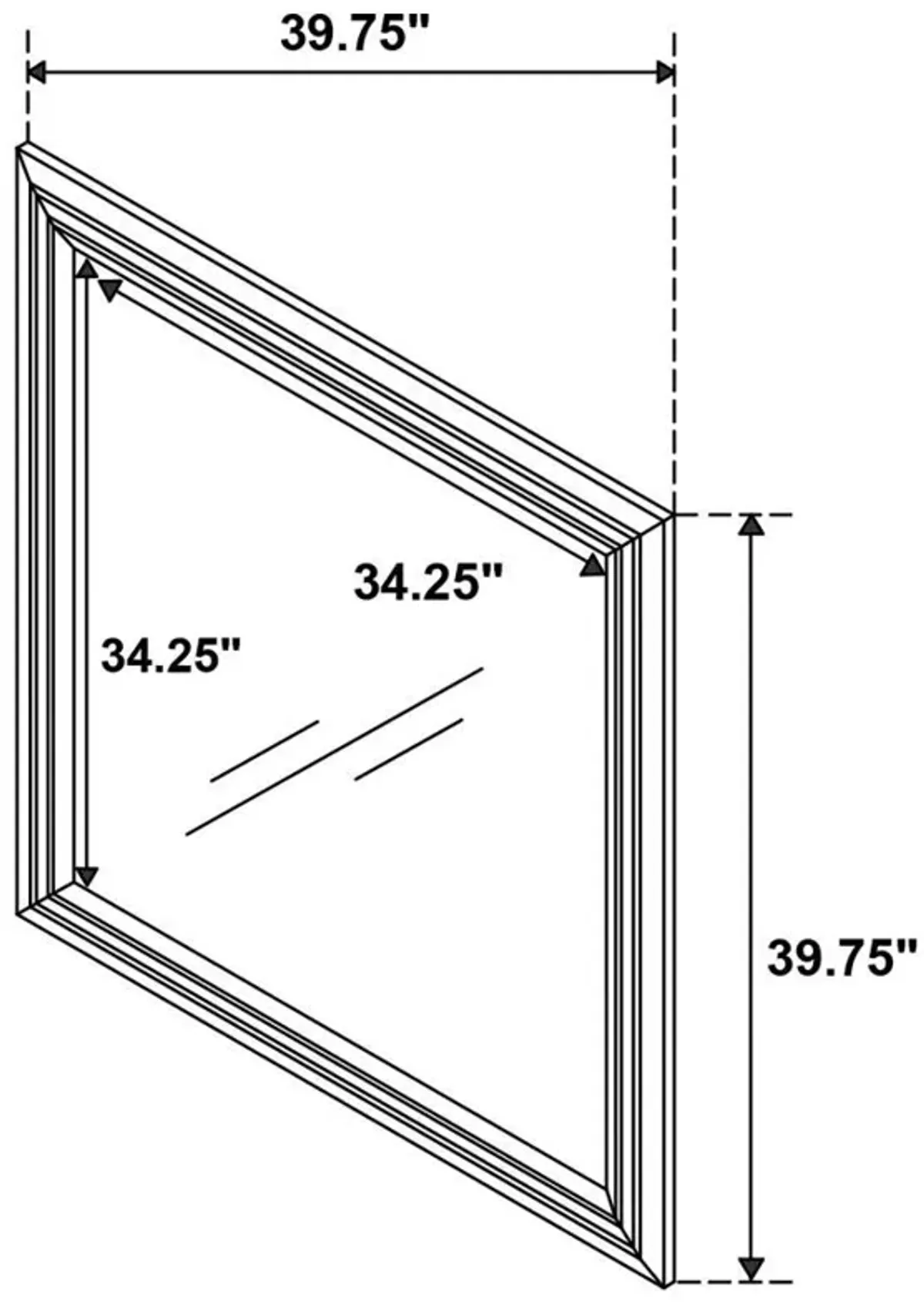 Janine - Dresser Mirror - Gray