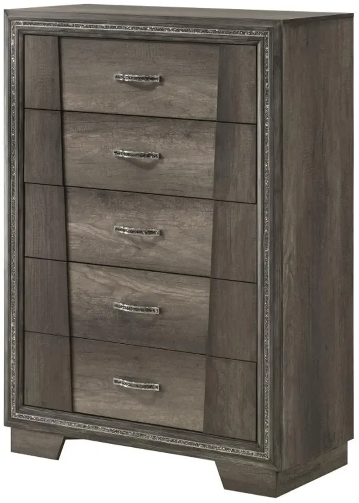 Janine - 5-Drawer Bedroom Chest - Gray