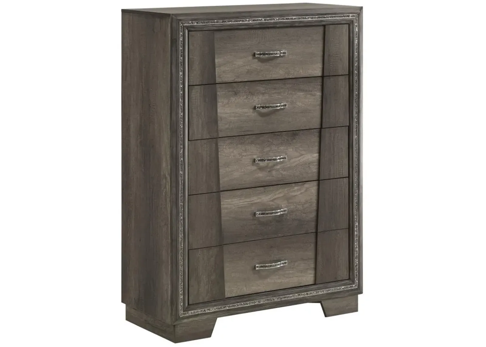 Janine - 5-Drawer Bedroom Chest - Gray