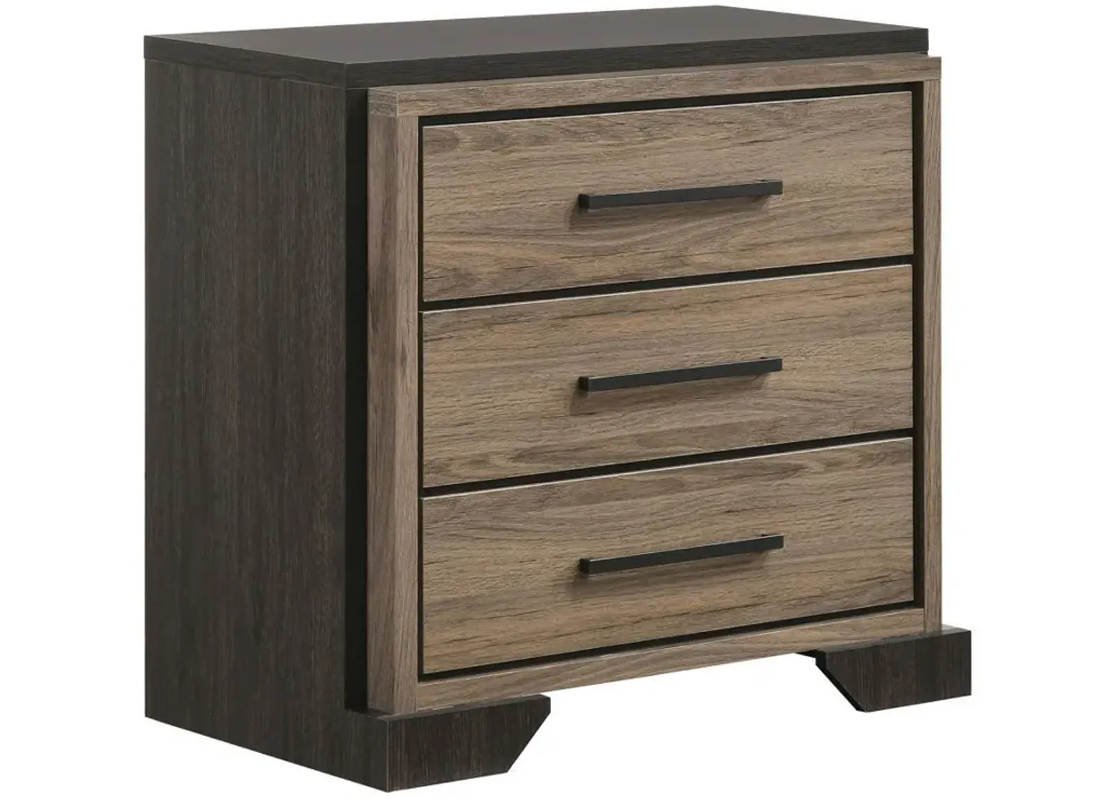 Baker - 3-Drawer Nightstand - Light Taupe