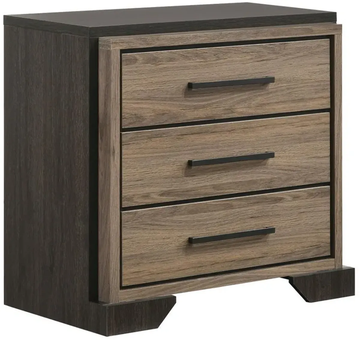 Baker - 3-Drawer Nightstand - Light Taupe