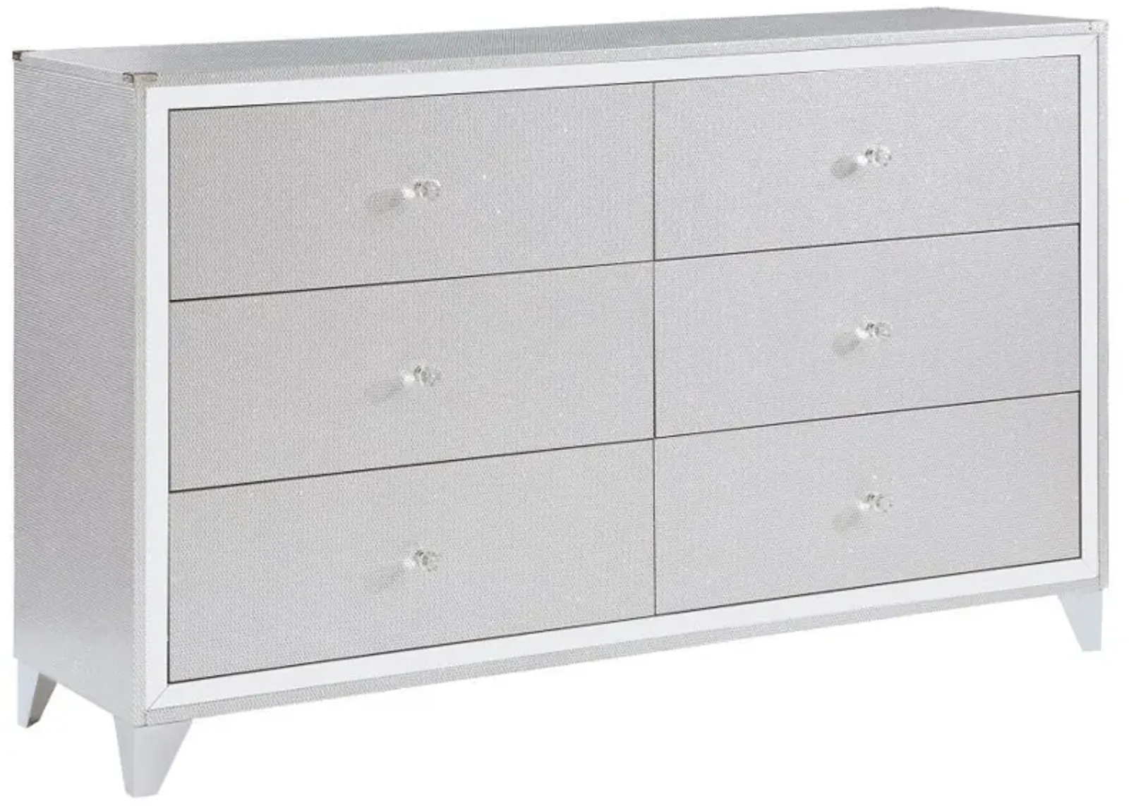 Larue - 6-Drawer Dresser - Silver