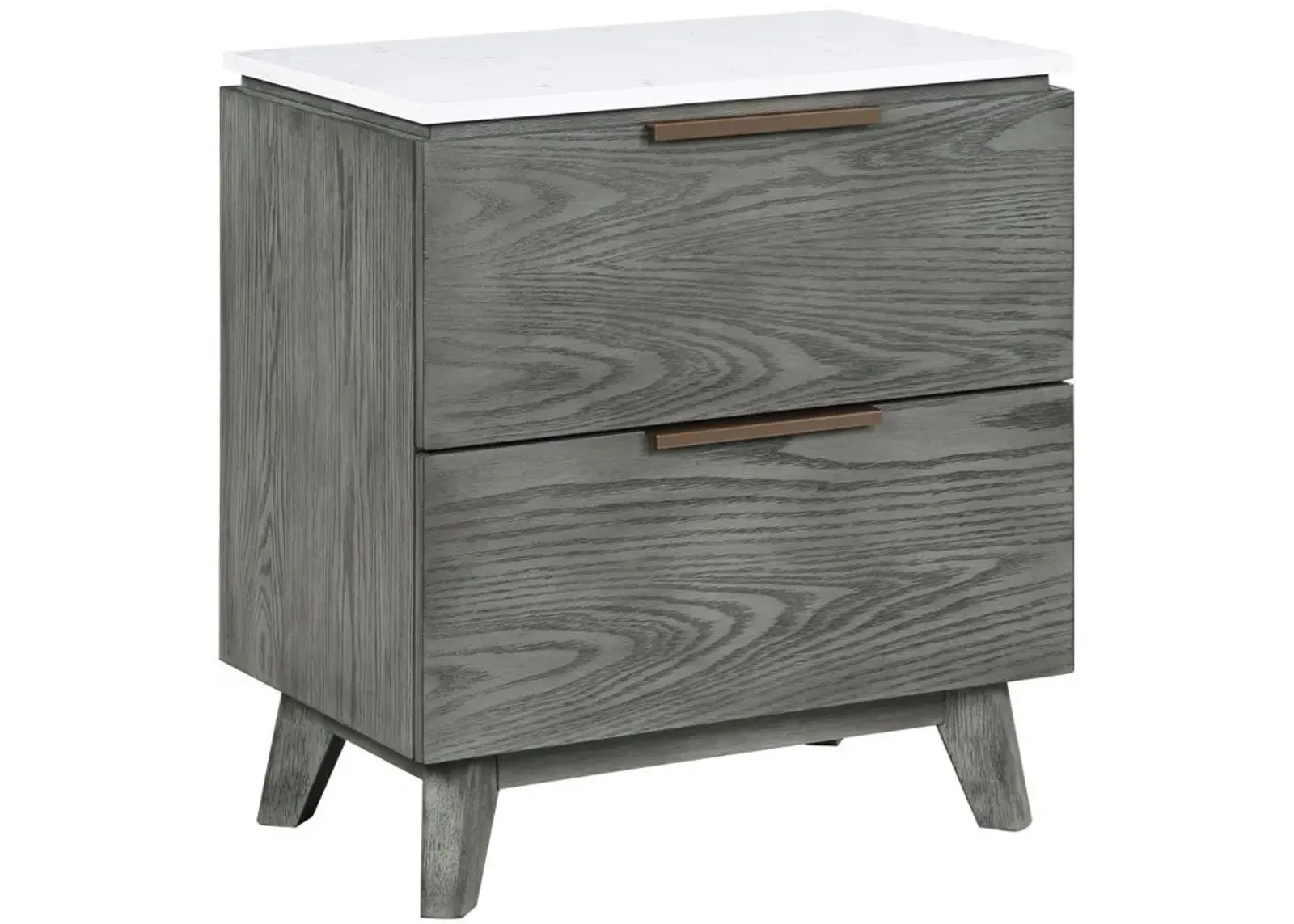 Nathan - 2-Drawer Nightstand - Gray