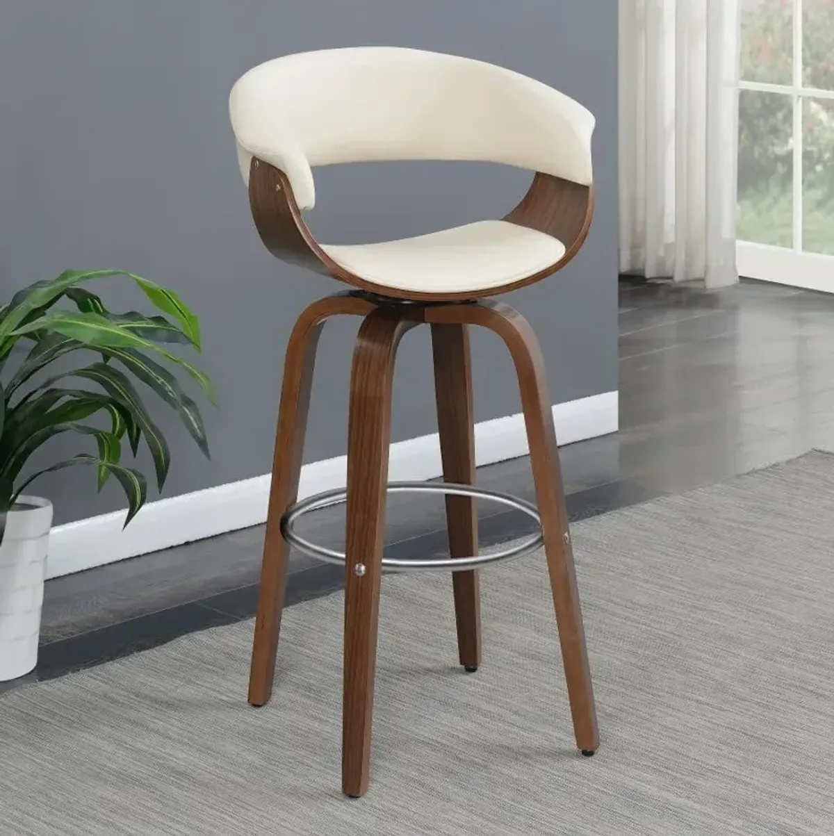 Zion - Upholstered Swivel Bar Stool