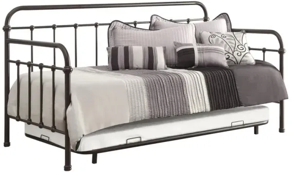 Livingston - Metal Twin Daybed With Trundle - Dark Bronze