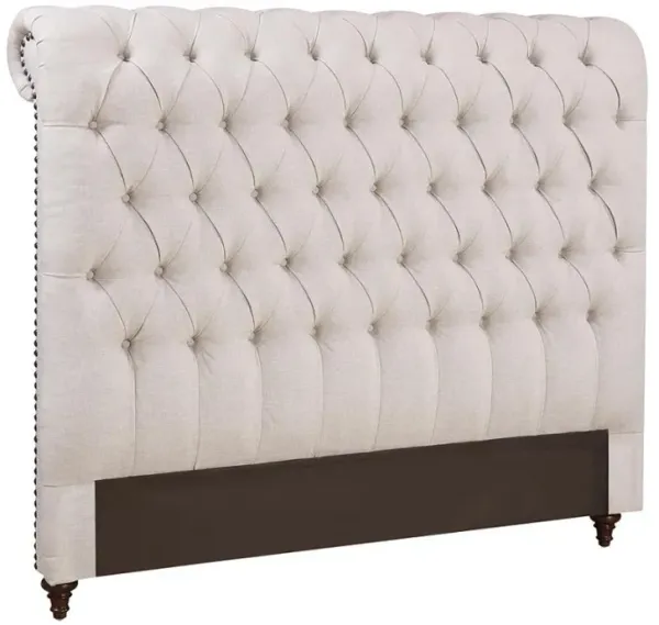 Devon - Tufted Upholstered Eastern King Headboard - Beige