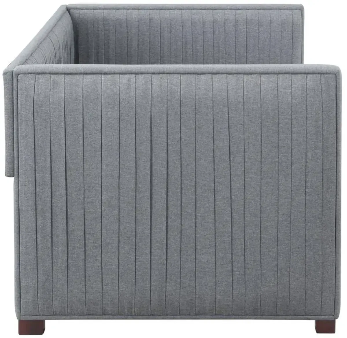 Brodie - Upholstered Twin Daybed With Trundle - Gray