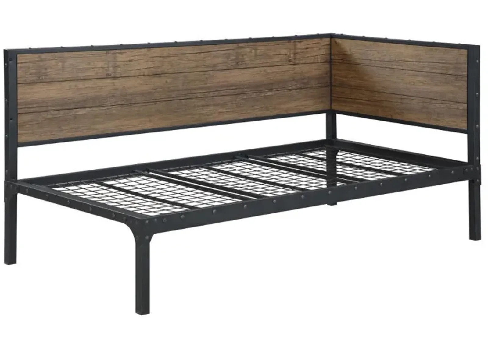 Getler - Metal Twin Daybed - Weathered Chestnut